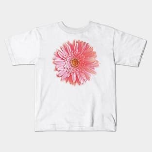 Pink Gerbera Daisy Kids T-Shirt